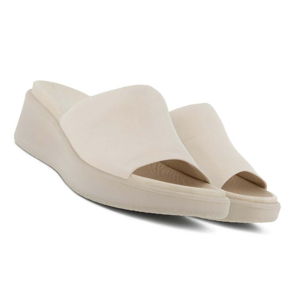 Women's Ecco Flowt Lx Wedge Sandals White | USA 183SGL